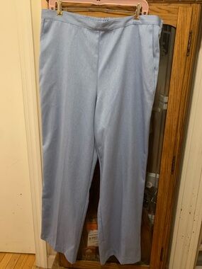 Alfred Dunner Light Blue Women Dress Pants - Classic Straight Fit